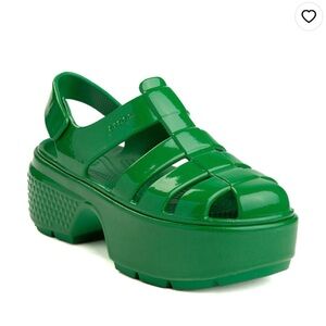 Crocs Stomp Platform Fisherman Sandal - Green Ivy